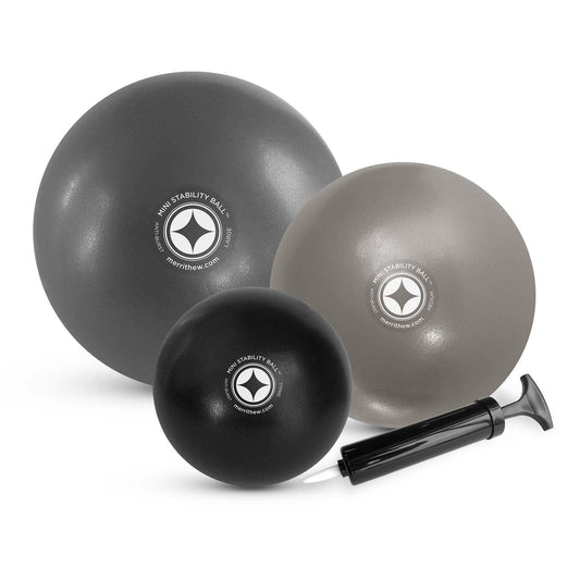 Mini Stability Ball™ - set of 3 (small charcoal, medium silver, large gray)